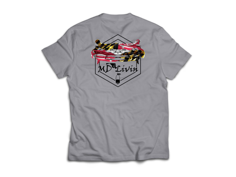 MD Blue Crab Tee Gray